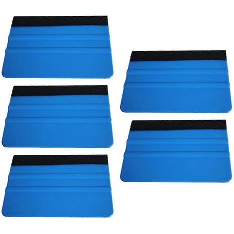 Set mit 5 Kunststofffilzrakeln für Autofenster, Werkzeug zum Anbringen von Klebefolie (blau) – 10,00 x 7,00 x 1,00 cm – Blau (1/4)