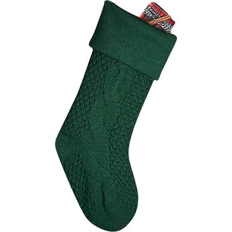 Chaussettes de Noël en tissu tricoté, mignonnes et ravissantes, pour décorer le sapin de Noël (1/2)