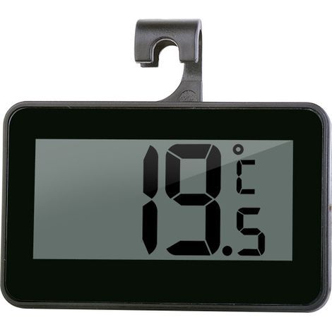 Thermomètre intérieur / extérieur de haute précision avec thermomètre électronique de température compact / léger / portable, noir (1/5)