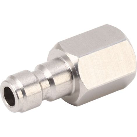 Raccord femelle droit 1/8 pouce Bspp acier inox 304 pour bouteille CO2 et accessoire gonflage (1/5)