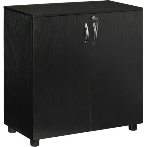 Black Two-Tier Office Storage Cabinet for Secure Organization and Efficient Workspace Management