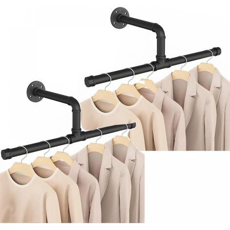 Porte-manteau mural Yawenhe (51 cm), porte-manteau amovible de style industriel, permet de gagner de la place dans le salon ou la chambre, 2 pièces. (1/5)