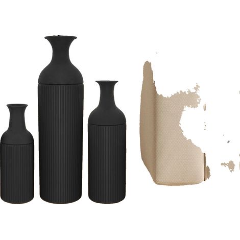 Jarrones para flores, diseño elegante, material resistente, color negro. (1/5)