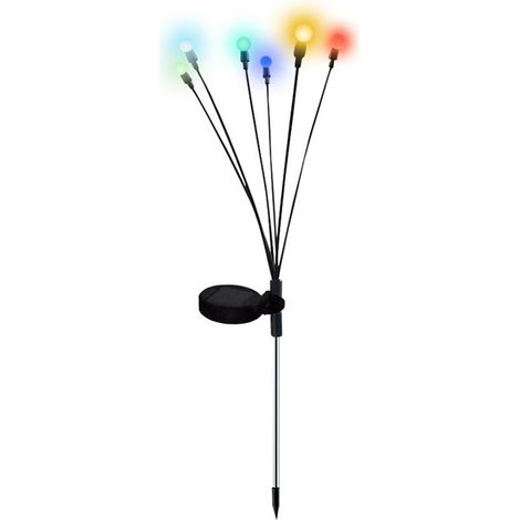 Lampe solaire de jardin étanche, éclairage extérieur pour allées, décoration de jardin, veilleuse, lumière colorée (1/5)