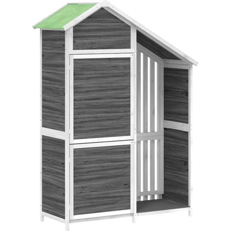 Maison Exclusive - Rimessa da Giardino Grigia 120x53,5x170 cm Legno Massello Pino