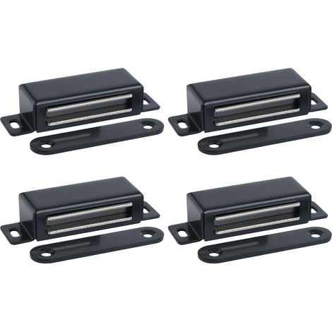 4 Pièces Aimant Porte Placard 7 CM pour Porte de Placard de Cuisine, Loquet de Porte Magnétique Aimant Meuble Fermeture pour Tiroir, Armoire, en Acier Inoxydable (1/5)
