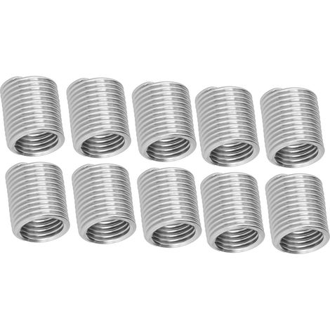 10 inserts filetés, outil de réparation d'écrou de réduction, connecteur de fil en acier inoxydable M18x2,52D (1/5)