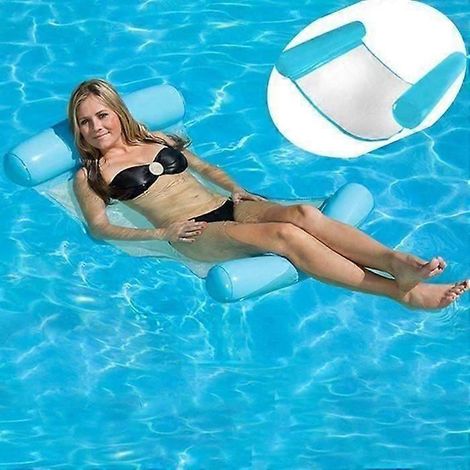 Tapis flottant Poolmaster en vinyle pour piscine, grand format adulte, bleu (1/5)