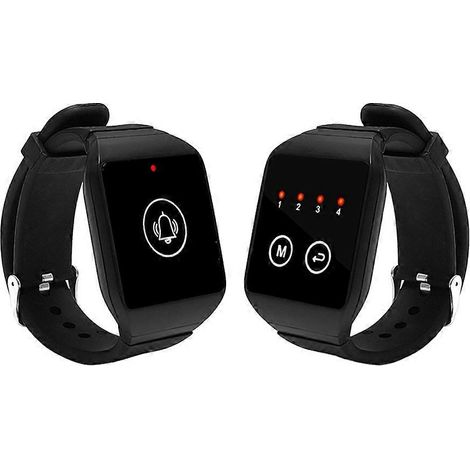 Récepteur radio sans fil pour appel serveur, idéal pour restaurants, cafés, cliniques dentaires, bureaux et conférences. (1/5)