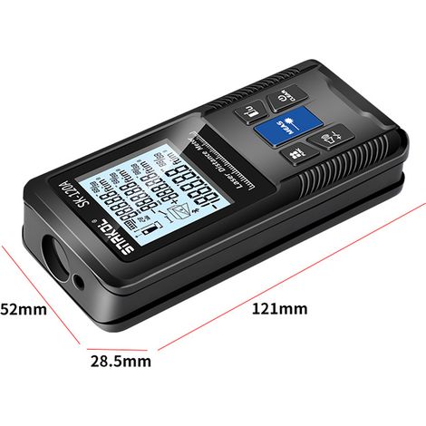 Télémètre numérique intelligent avec zone de volumes continus unique, modes de mesure de Pythagore, fonction réglable, résistant à l'eau IP54. (1/5)