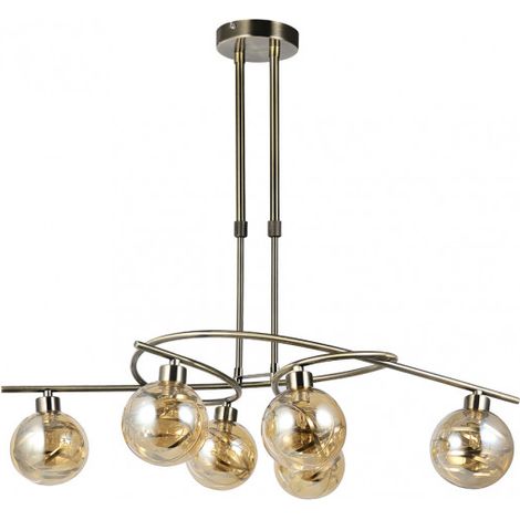 FABRILAMP Lampe Modell VARANASI Leder of 6 Lichter (1/3)