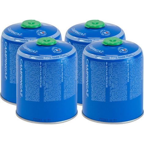 Campingaz CV 470 Plus Cartuccia Gas 4X, Cartuccia con valvola con Tecnologia brevettata Easy Clic Plus, Adatta per fornelli Campeggio, Griglie Campeggio o lampade, butano/propano da 450 g