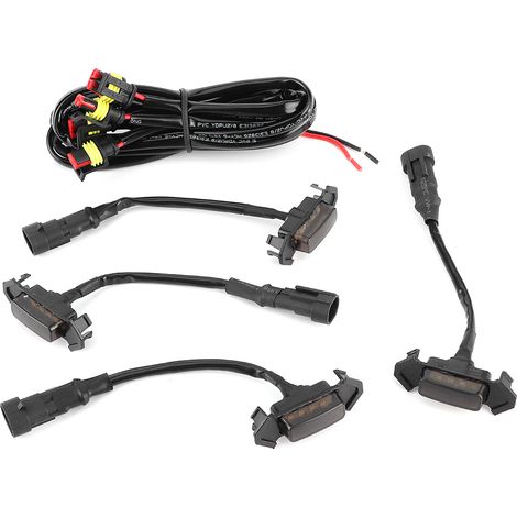Kit de 4 feux de calandre avant à LED avec lentille fumée et faisceau de câblage, compatible avec Toyota Tacoma 16-19 (1/5)