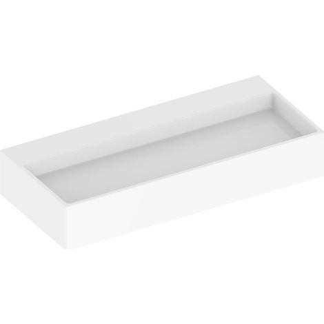 Lavabo de cerámica Edition 90 blanco sin orificio para grifería KEUCO