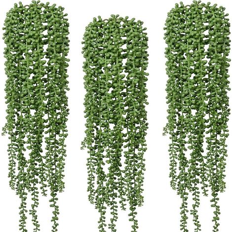 Plante Suspendue Fausse - Chaîne De Perles Artificielle - 74 Cm - Pour Balcon Fenêtre Escaliers - 3 Pièces (1/5)