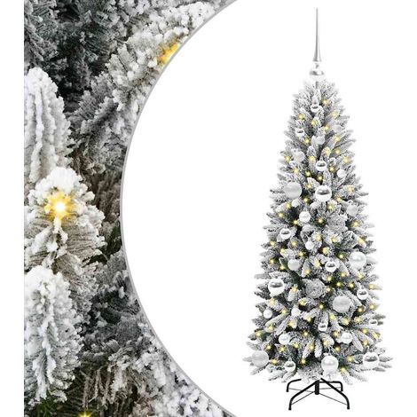 Sapin de Noël  Arbre de Noël artificiel avec 150 LED avec support Blanc 120 cm (1/5)