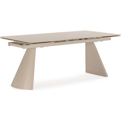 Mesa para comedor extensible Md-Erica acabado travertine, 180/260cm(ancho) 76cm(altura) 90cm(fondo). (1/5)