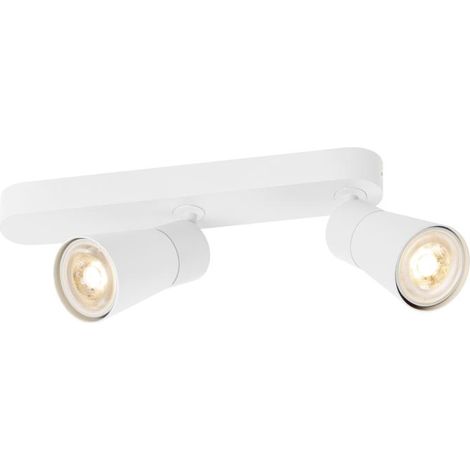 0 Cone PURI 2 applique et plafonnier asymétrique double 6W 6W GU10 blanc - SLV - 1008314 (1/2)