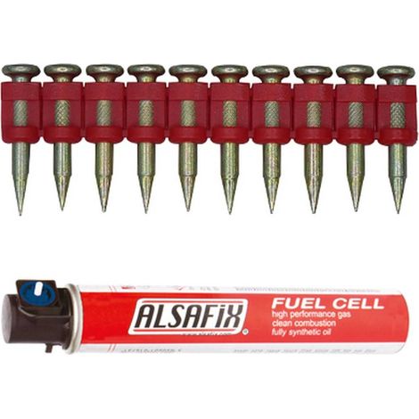 1 000 Clous Béton Ti-1 000/22 Xtra-Hard (Xh) - 3/6.3x22 mm + 1 Cartouche de Gaz C40G1 - D-Work (1/2)