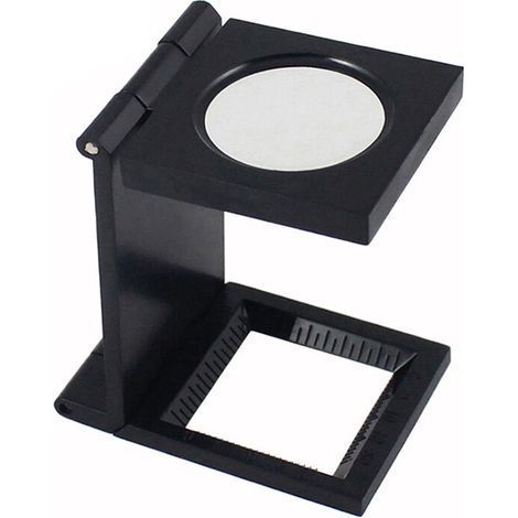 Table Magnifier Thread Counter, Foldable Metal Thread Counter, 10x Magnification, Reading Magnifier for Work, Home Office, Repair, Hobby, Craft, Newspapers, Magnifier (1/5)