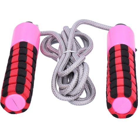 Corde à sauter unisexe avec compteur électronique réglable, idéale pour l'exercice (rouge) (1/5)