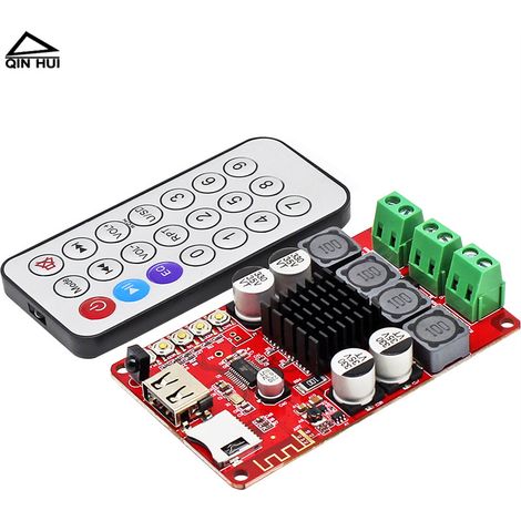 DIY Bluetooth 5.0 speaker case, digital amplifier board, 250W high power FM radio, USB flash drive, TF card decoder and player. (1/4)