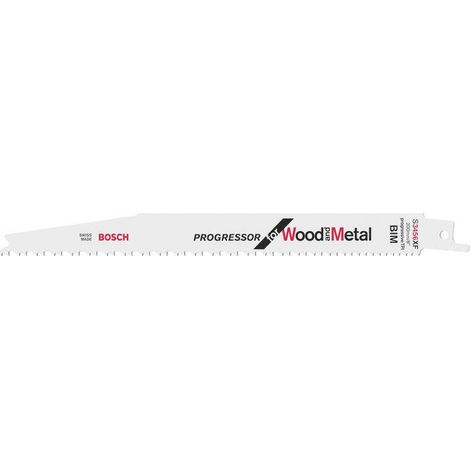 Lame de scie sabre S 3456 XF, Progressor pour bois et métal, lot de 100