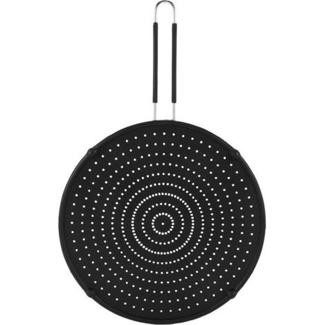 Couvercle anti-éclaboussures en silicone de 32 cm pour poêles et casseroles, idéal pour la cuisson à l'huile et à la graisse. (1/5)