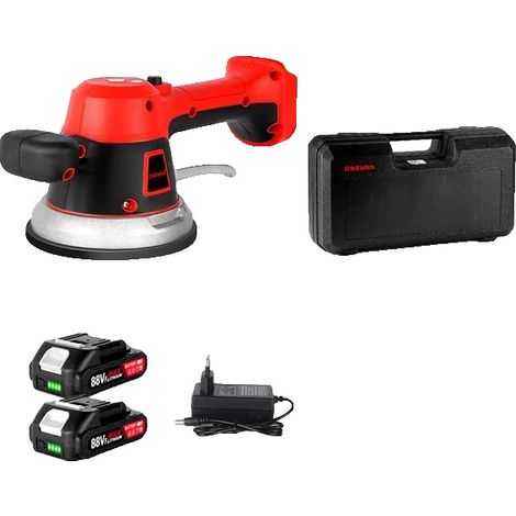 Machine à carrelage, capacité de 200 kg, vitesse de vibration réglable, 2 Batterie EU Prise (1/2)