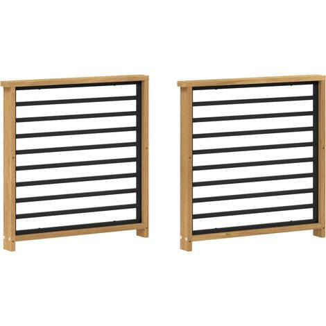 Módulo de Descansabrazos 2 pcs Blanco 60 x 6 x 61 cm vidaXL (1/5)