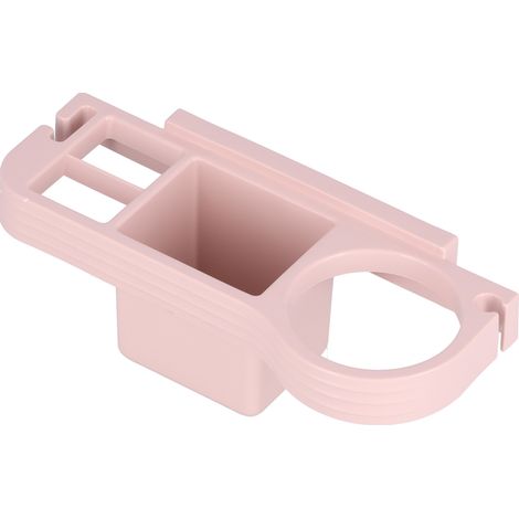 Haartrocknerhalterung ohne Bohren, freihändige Halterung für lockiges Haar, Aufbewahrungsregal für Haarstyling-Geräte im Badezimmer, Rosa (1/5)