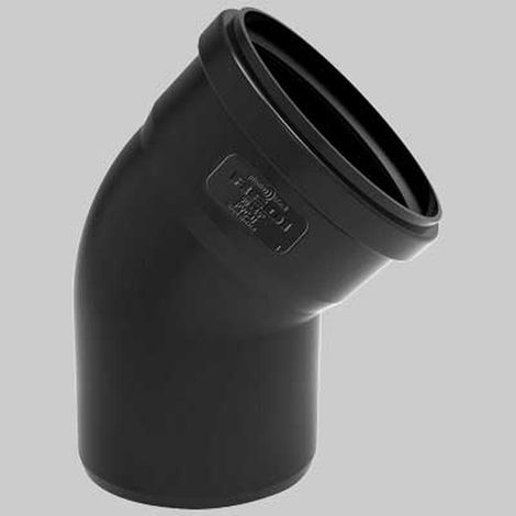 Coude 30 degrés Redi M/F diamètre 100 mm PVC noir 07810P8