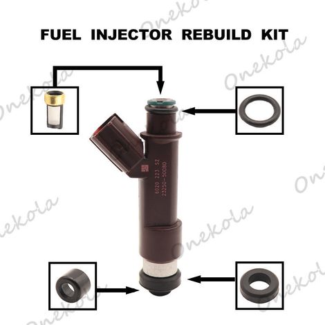Fuel injector repair kit, seal and filter compatible with Toyota Land Cruiser, Sequoia and Lexus LX470 23250-50080 (1/2)