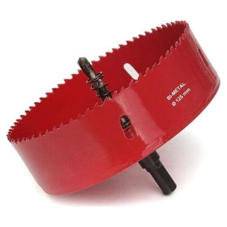Scie cloche 125 mm M42 bimétal antirouille – Dents ultra tranchantes pour métal et plastique – Adaptateur hexagonal inclus (1/4)