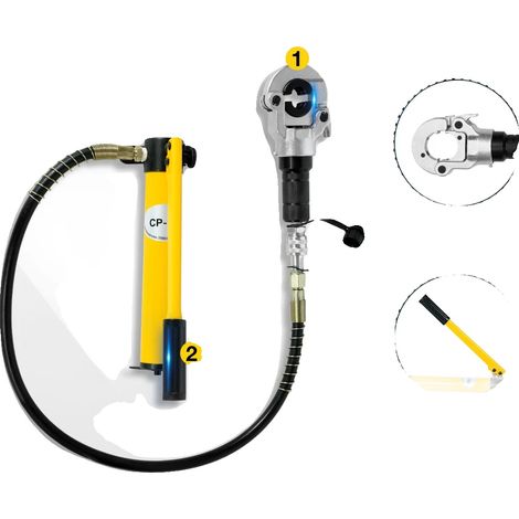 Pince à sertir hydraulique, haute puissance de compression, utilisation polyvalente, Jaune (1/2)