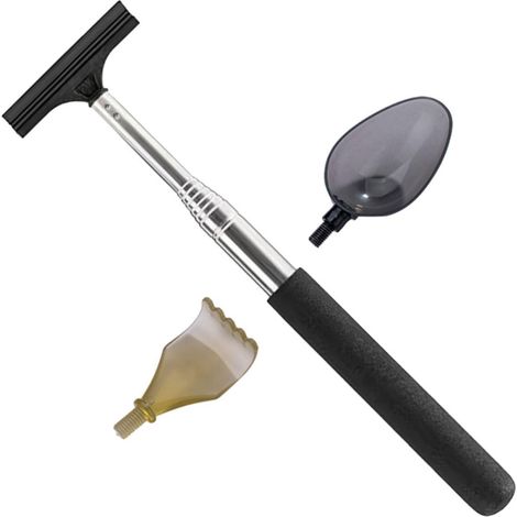 Outil de Nettoyage de Vitres de Voiture Raclette Extensible en Acier Inoxydable et Caoutchouc, Brosse à Couches Multiples pour Pare-Brise et Rapide (1/5)