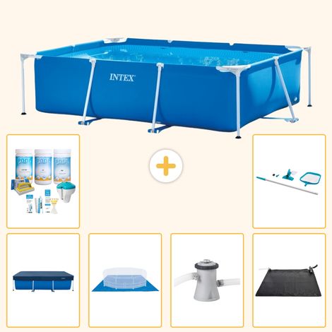 Intex Piscine Tubulaire Rectangulaire - 220x150x60 cm - 7-pièces SCB97