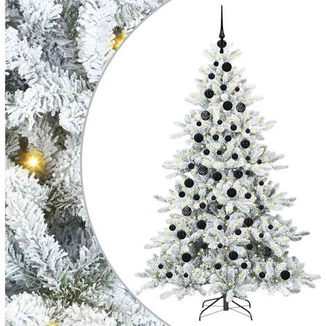 Albero di Natale  Albero natalizio  Albero festivo Artificiale con Rami Pieghevoli Bianco 180 cm (1/5)