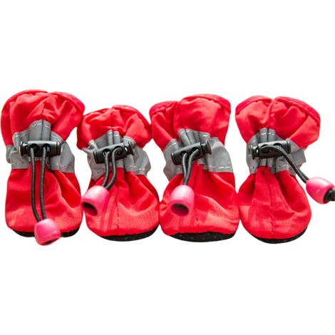 Bottes imperméables pour chien, protection des pattes, rouge, pointure 6 (1/5)