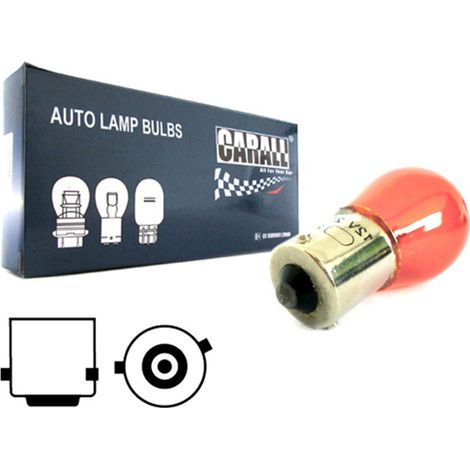 Set 10 lampade alogene S25 PY21W 12V BAU15S arancioni per frecce auto