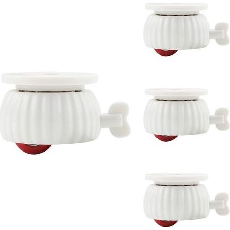 Lot de 4 roulettes auto adhésives pour meubles, boîtes de rangement, poulie universelle en acier inoxydable, petites roulettes pivotantes à 360° (1/5)
