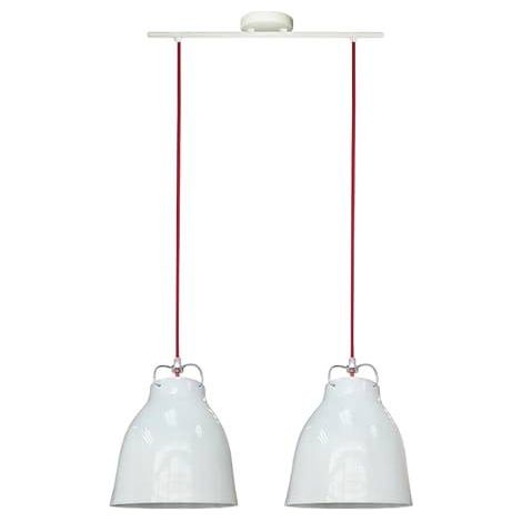 Lampada a sospensione Candellux Pensilvania 2xE27 bianca (1/2)