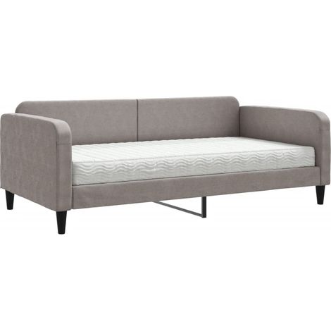 Maison Exclusive - Divano Letto con Materasso Tortora 100x200 cm in Tessuto