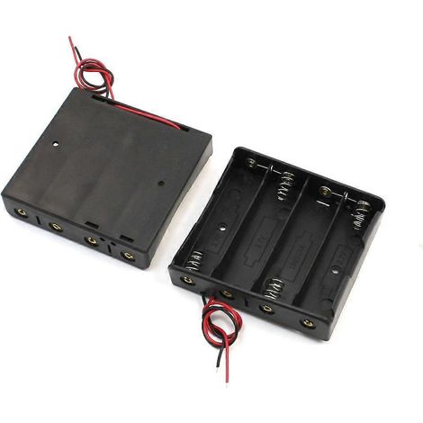 2 boîtiers en plastique pour 4 batteries 18650 3,7 V avec fils (1/2)