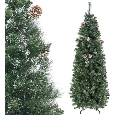 Sapin de Noël artificiel avec 618 branches enneigées, support en acier, arbre de Noël artificiel socle pliable en acier