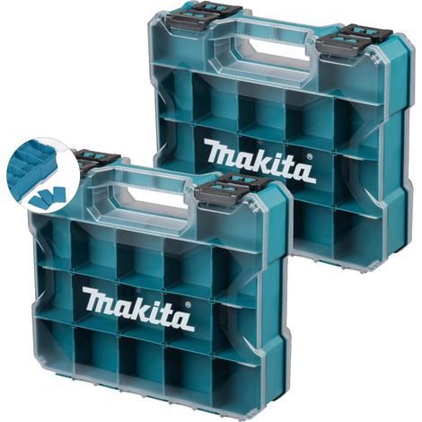 Makita E-26870 MAK2 Clear Lid Organiser Tool Box Carry Case for Bits Dividers X2 (1/3)