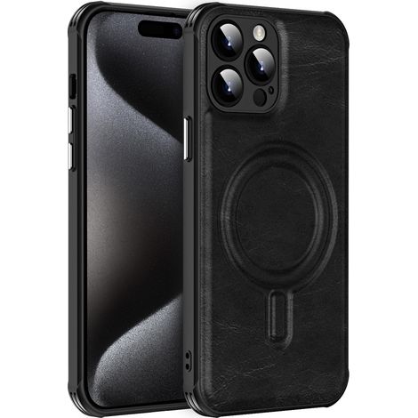 Magnetische Hülle für iPhone 15 Pro Max, mit MagSafe, schwarz (1/5)