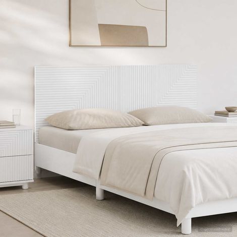 vidaXL Wall-Mounted Headboard HAARLEM White Engineered Wood (1/5)