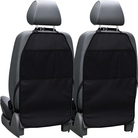 Housse De Protection Pour Dossier De Siège - Lot De 2 - Tissu Oxford - Imperméable Avec Poches - Universel Pour Voiture Et SUV - Noir (1/5)