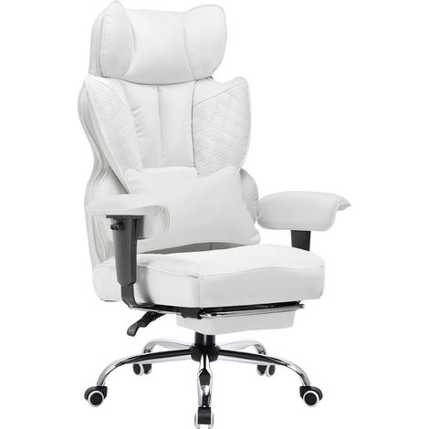 Comhoma – Chaise gaming ergonomique – Dossier haut en cuir PU – Accoudoirs réglables – Support lombaire à ressorts ensachés – Siège large 150KG